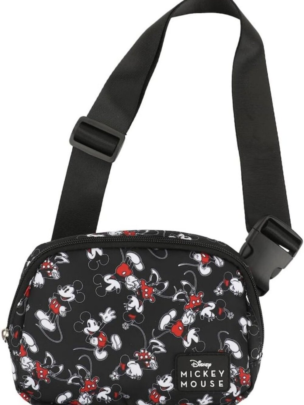 Mickey & Minnie All-Over Print Black Fanny Pack - Cute, Stylish, Adjustable